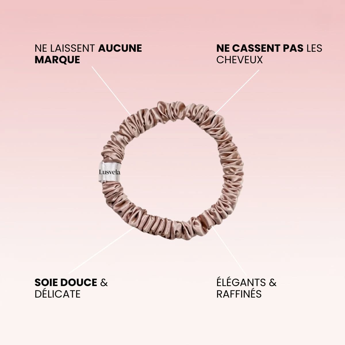 Lot de 3 chouchous en soie